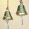 Antique Brass Hanging Bells with Chain for Temple Pooja Room Mandir Decor Peacock Print Small Hanging Bell - 4.75x4 inch Puja Ghanti for Housewarming Gift (Chain Length With Hook 12 Inches)